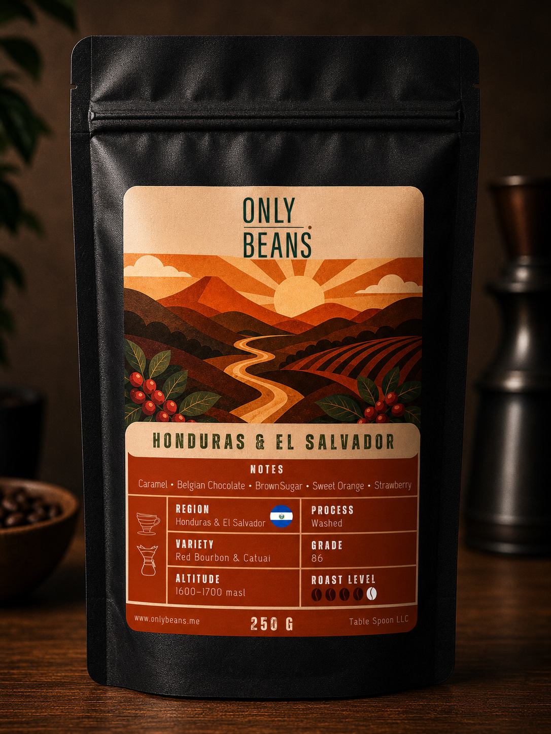 Espresso Blend specialty coffee bag from Honduras & El Salvador
